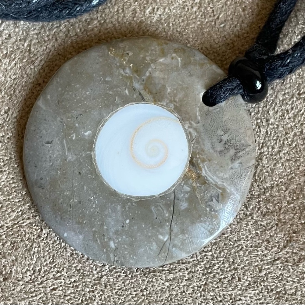 Stone and Shell - Eye of Shiva Pendant